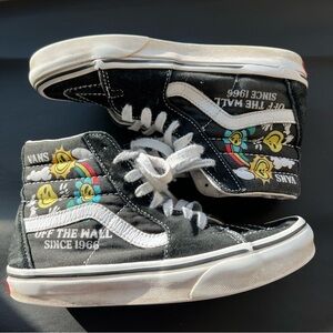 Vans Black and White High-Top Sneakers